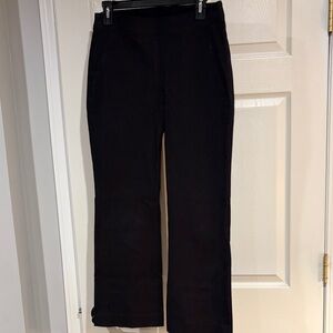 Black Straight-Leg Pants spandex brand